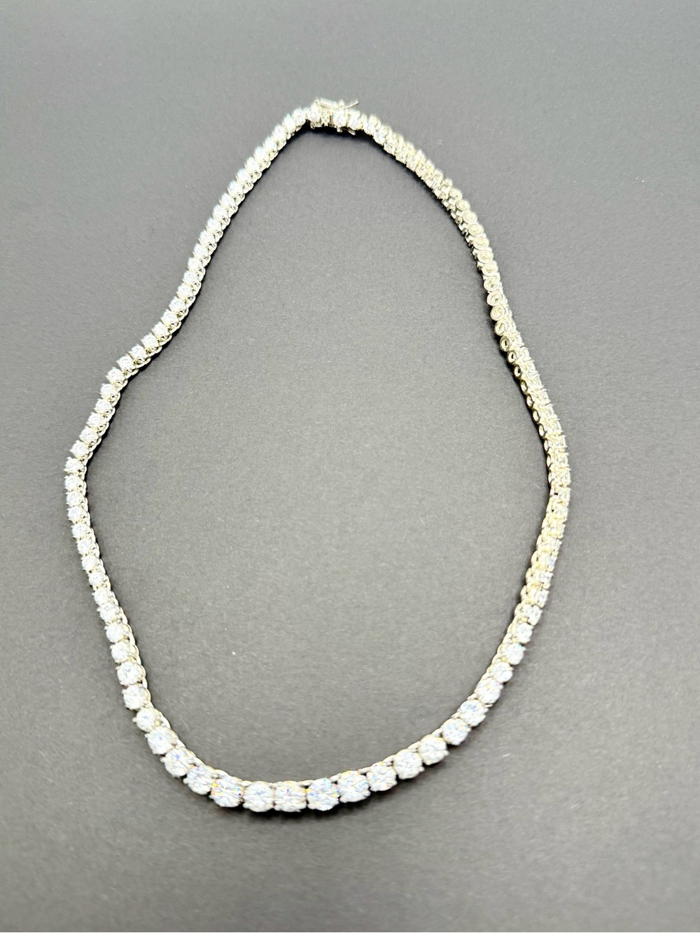 Classic White Cubic Zirconia Tennis Necklace